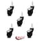 Service Caster 3 Inch Black Hooded Neoprene Rubber 5/16 Inch Threaded Stem Casters SCC, 5PK SCC-TS03S310-NPRB-BK-5161810-5 - alternate 2